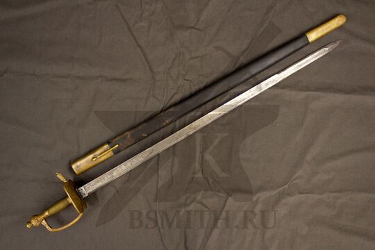 Шпага пехотная офицерская образца 1798 года, украшенная, состаренная, с ножнами