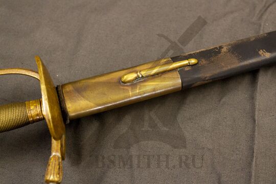 Шпага пехотная офицерская образца 1798 года, украшенная, состаренная, в ножнах, устье крупно