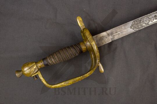 Шпага офицерская Преображенского полка, состаренная, эфес крупно