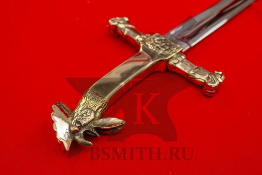 Тесак солдатский саперный, Франция, обр.1812 года, эфес крупно со стороны навершия