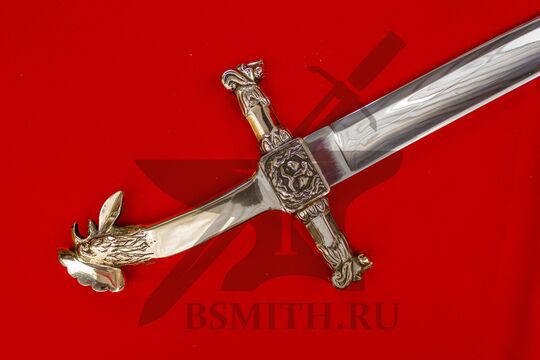 Тесак солдатский саперный, Франция, обр.1812 года, эфес крупно с обратной стороны