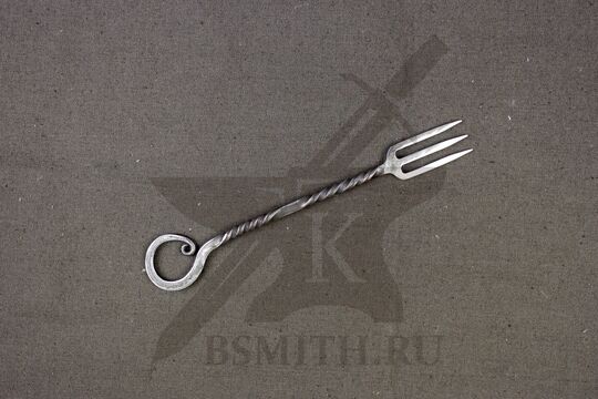Вилка кованая простая, 3 зуба, нержавейка (AISI304)