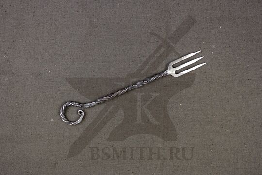 Вилка кованая рифленая, 3 зуба, нержавейка (AISI304)