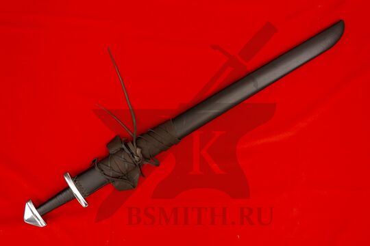 Каролинг тип H из Ларвика, однолезвийный, в ножнах