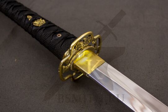 Катана с литым набором "Сакура", цуба крупно со стороны клинка