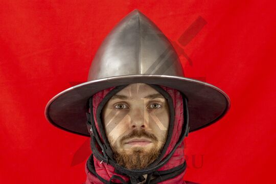 Шлем шапель, Европа, 14-15 век, вид спереди