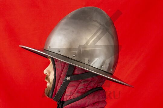 Шлем шапель, Европа, 14-15 век, вид сбоку