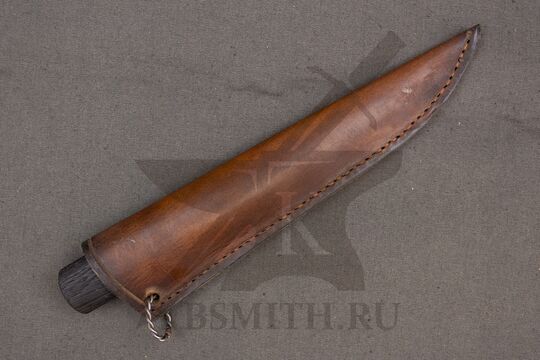 Нож бытовой, дуб обожженный, в ножнах