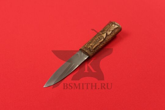 Нож бытовой средневековый "Птицы", вид со стороны клинка