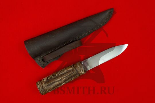 Нож бытовой средневековый "Яга", с ножнами, обратная сторона