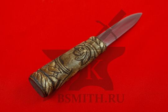 Нож бытовой средневековый "Яга", вид со стороны рукояти