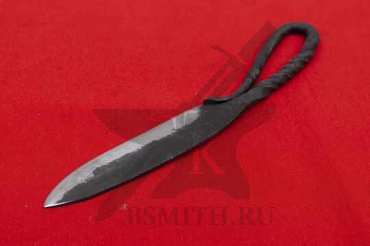 Нож новгородский малый вариант 2, 65Г, вид со стороны обуха