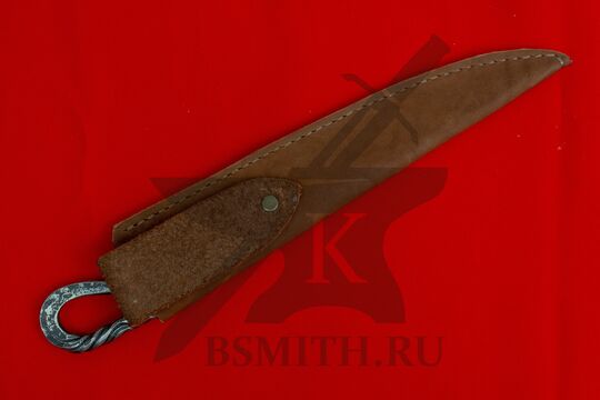 Нож новгородский средний, с кожаными ножнами, фото 2