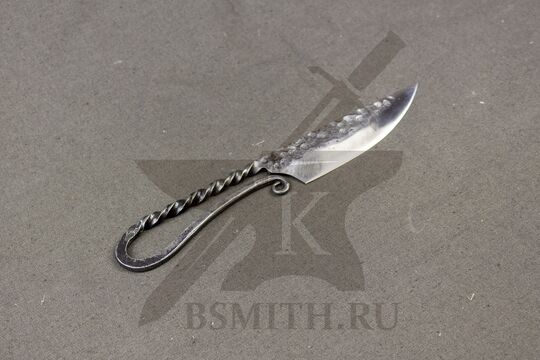 Нож новгородский малый простой, 65Г, вид со стороны рукояти