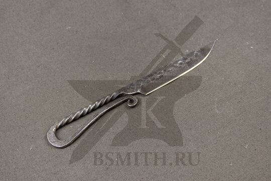 Нож новгородский малый простой, нержавейка (AISI410), вид со стороны рукояти