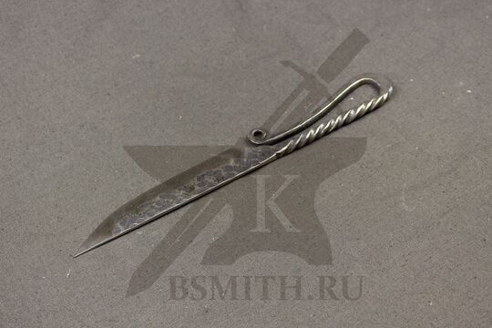 Нож новгородский малый простой, нержавейка (AISI410), вид со стороны клинка