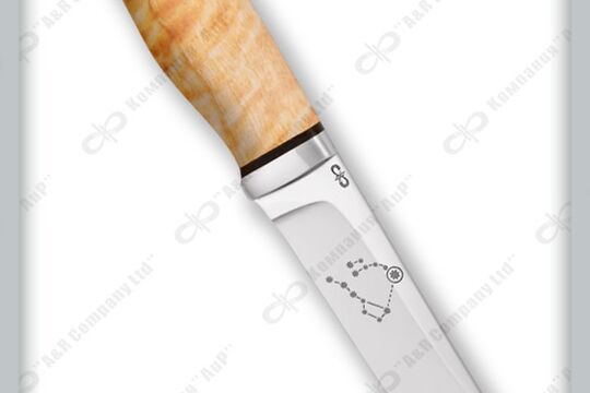 Нож Полярный-1, рукоять карельская береза