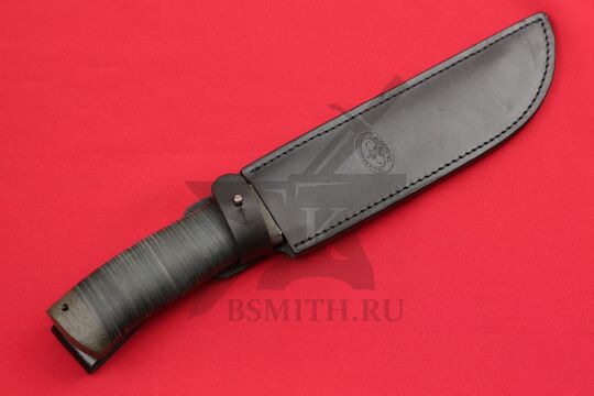 Нож "Робинзон-1" (большой), рукоять наборная кожа, в ножнах