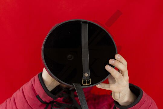 Шлем шелом, пластик, вид изнутри