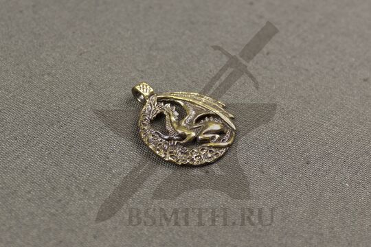 Подвеска "Дракон на Луне", вид сбоку