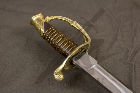Сабля офицерская пехотная образца 1826 года, эфес крупно со стороны клинка, фото 2