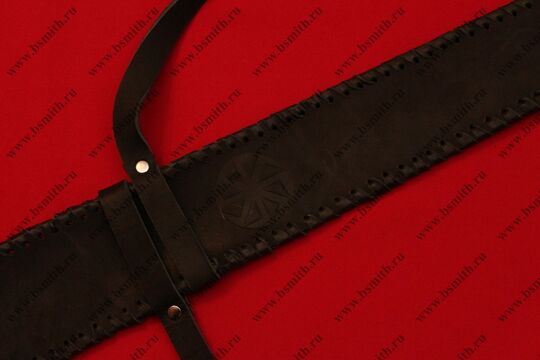 Ножны кожаные одноручные с тиснением, черные, фото 4