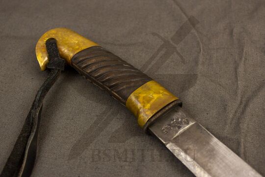 Шашка казачья рядовая образца 1881 года, состаренная, эфес крупно со стороны клинка