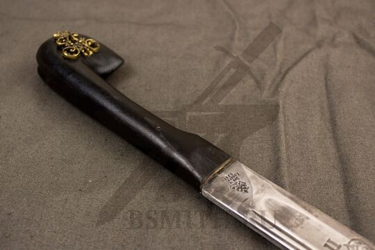 Шашка кавказская украшенная состаренная, эфес крупно со стороны клинка, фото 2