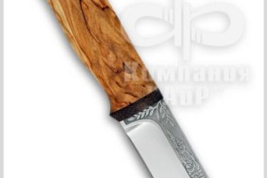 Нож Шмель, рукоять карельская береза, фото