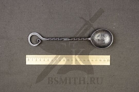 Ложка кованая простая, нержавейка (AISI304), размеры