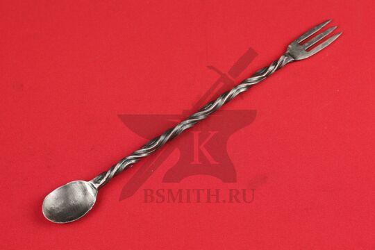 Ложко-вилка кованая большая, вариант 4