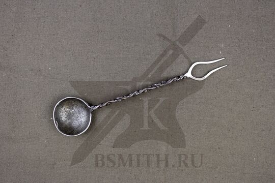 Ложка-вилка рифленая, 2 зуба