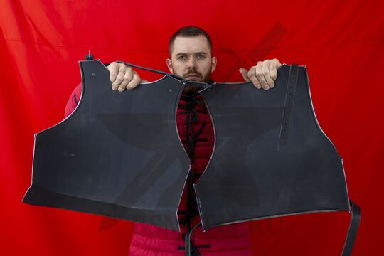 Кираса пехотная, 16-17 век, вид изнутри