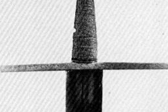 Артефакт меча тип XI Святого Маврикия из Вены, эфес крупно