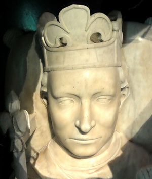 Скульптурное изображение по посмертной маске Карла IV